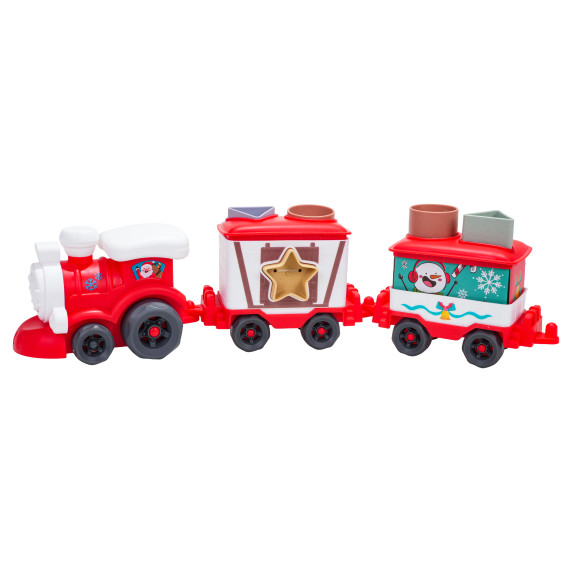 Trenuleț de Crăciun cu vagoane de sortare - BUILDING BLOCK TRAIN