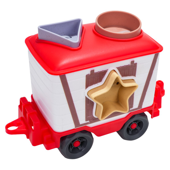 Trenuleț de Crăciun cu vagoane de sortare - BUILDING BLOCK TRAIN