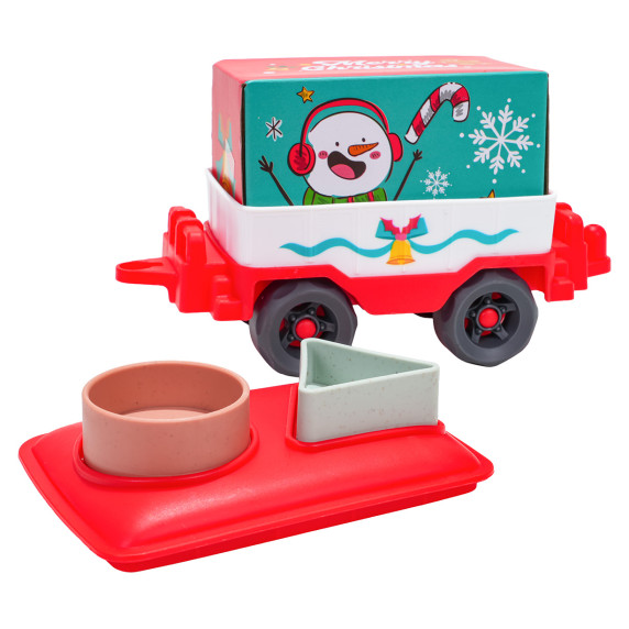 Trenuleț de Crăciun cu vagoane de sortare - BUILDING BLOCK TRAIN