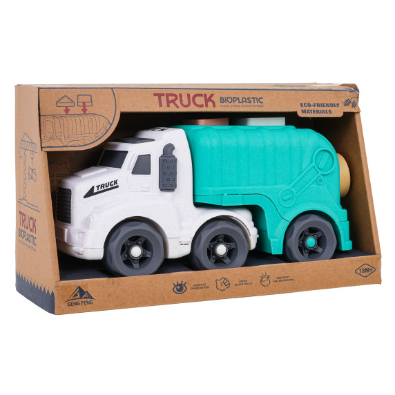 Szemetesautó formabedobóval BIOPLASTIC Truck