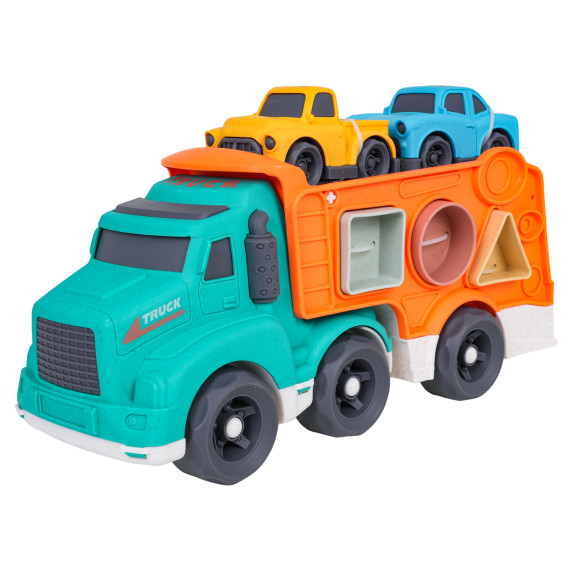 Emelőautó kisautókkal és formabedobóval BIOPLASTIC Truck