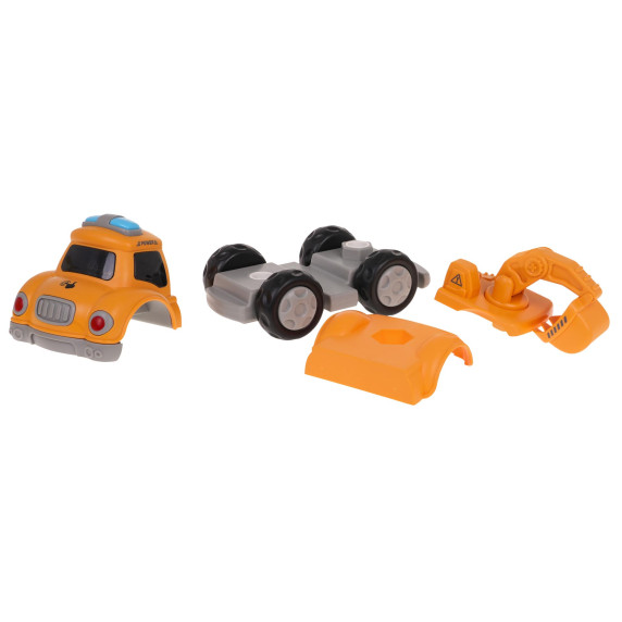 Mașină de construcție interactivă cu magneți - Inlea4Fun TOUCH TOYS - excavator