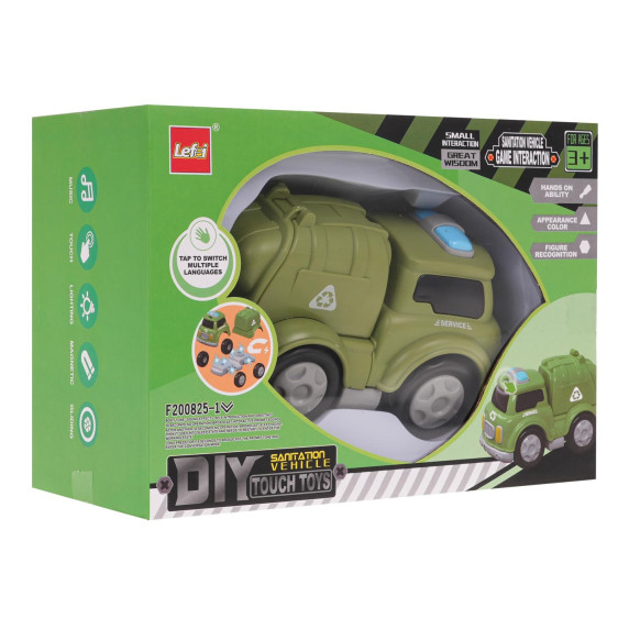 Camion de gunoi interactiv cu magneți - Inlea4Fun TOUCH TOYS