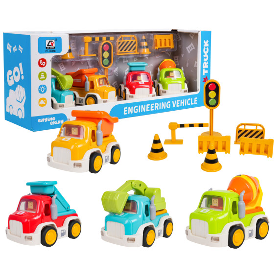 Set interactiv de vehicule de construcție cu accesorii – ENGINEERING VEHICLE