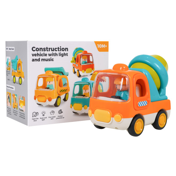 Betonieră interactivă cu funcții sonore și luminoase - CONSTRUCTION VEHICLE