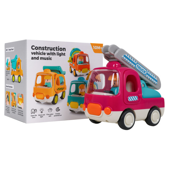 Mașinuță de pompieri interactivă - CONSTRUCTION VEHICLE