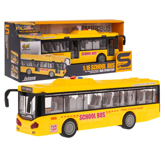 Interaktívny školský autobus 1:16 SCHOOL BUS - žltý