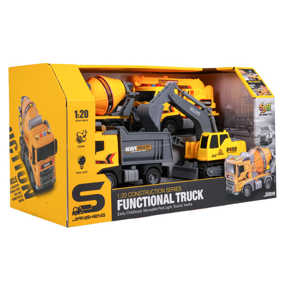 Set vehicule de construcții 1:20 - FUNCTIONAL TRUCK
