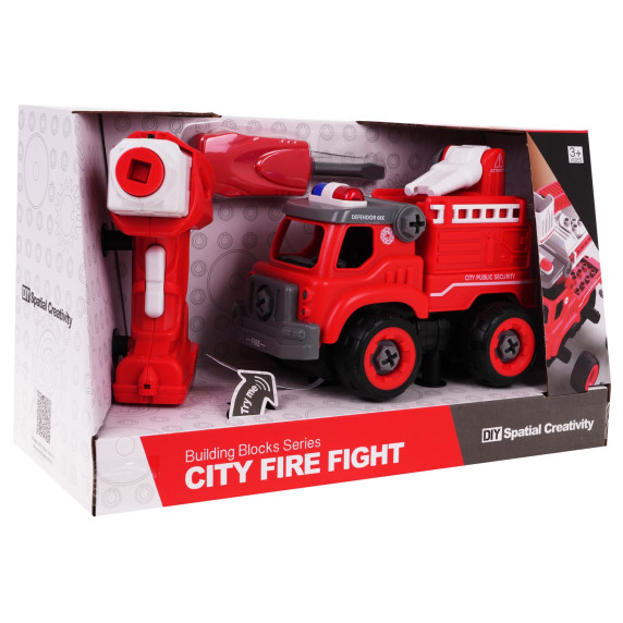 Hasičské auto na skrutkovanie Inlea4Fun CITY FIRE FIGHT