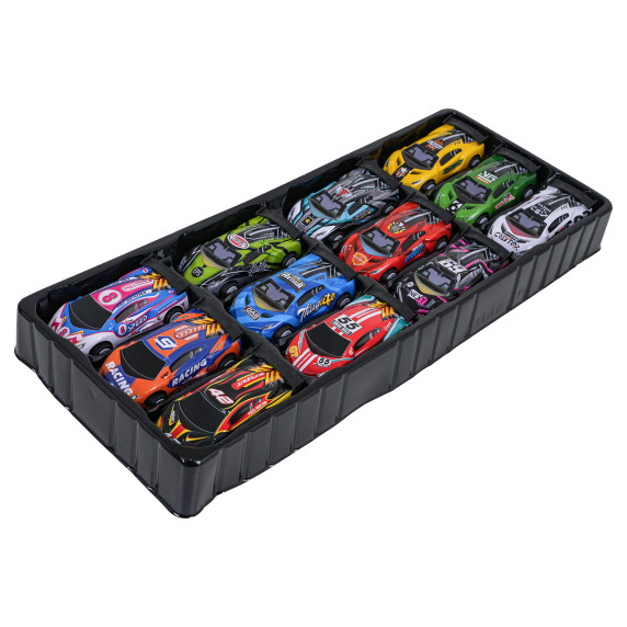 Járműkészlet konténer alakú garázsban 48 darabos CARS