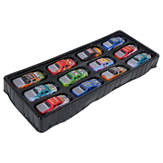 Járműkészlet konténer alakú garázsban 48 darabos CARS
