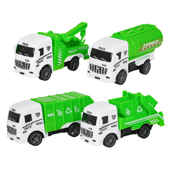Set de vehicule pentru servicii de salubritate urbană – 4 piese URBAN SANITATION