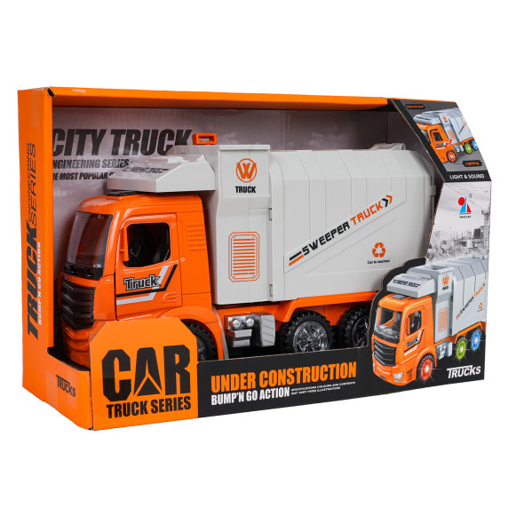 Camion interactiv de salubritate – CAR TRUCK SERIES (portocaliu)