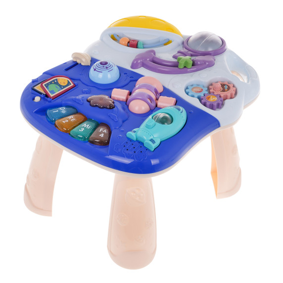 Premergător interactiv pentru copii 3 în 1 - Inlea4Fun MUSIC WALKING CAR - albastru/galben