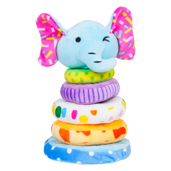 Piramidă de pluș pentru cei mici,JENGA DOLL - elefant
