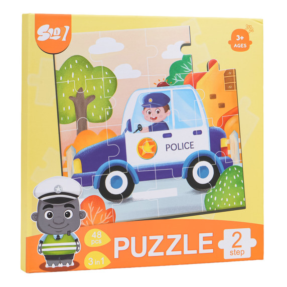Carte puzzle magnetică 3 în 1 – 48 piese
