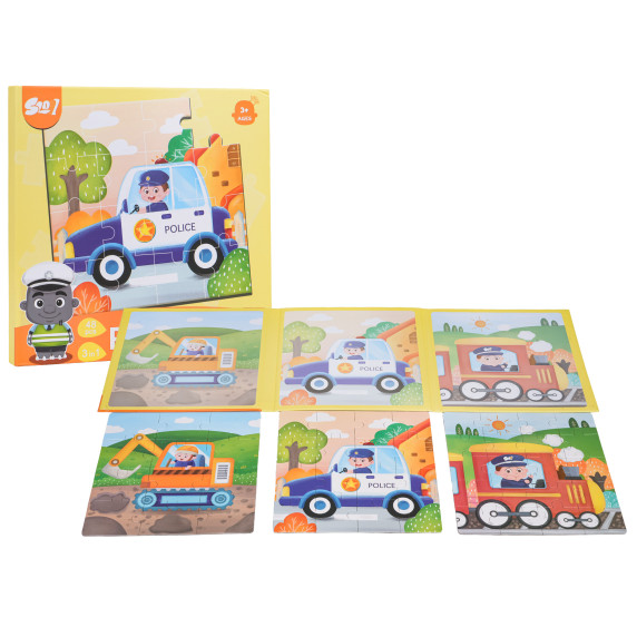 Carte puzzle magnetică 3 în 1 – 48 piese