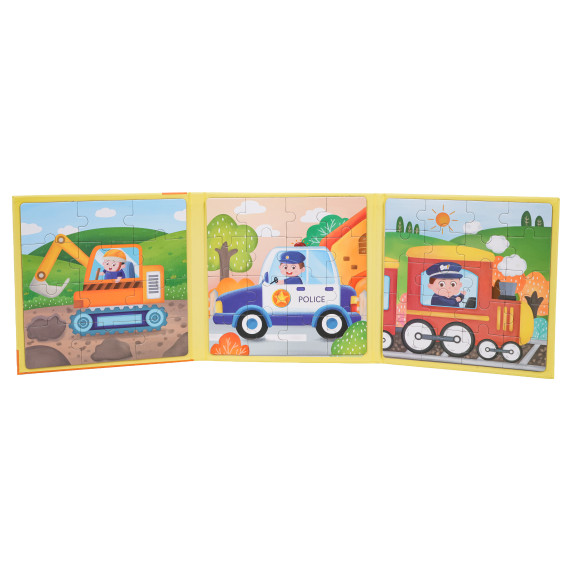Carte puzzle magnetică 3 în 1 – 48 piese