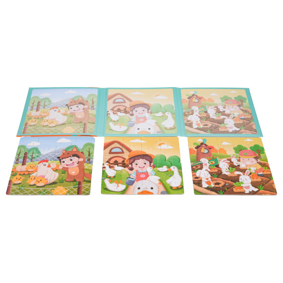 Carte puzzle magnetică 3 în 1 – 61 piese