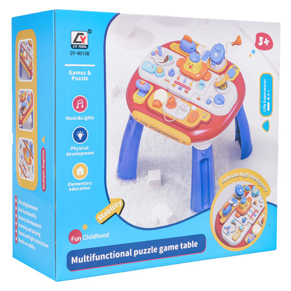 Masă de joacă interactivă multifuncțională - PUZZLE GAME TABLE