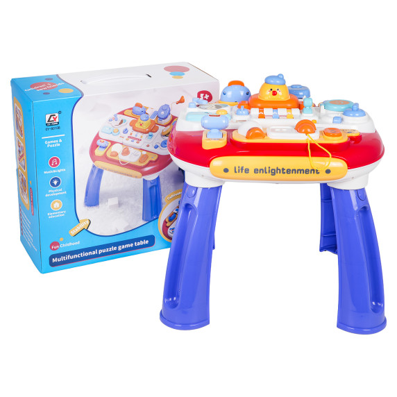 Masă de joacă interactivă multifuncțională - PUZZLE GAME TABLE