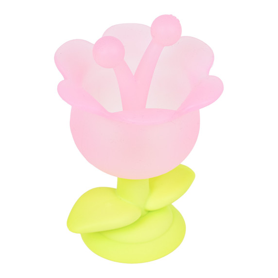 Jucărie pentru dentiție cu efecte senzoriale - LOVE ROCKET TEETHER - Floare roz în cutie