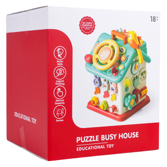 Căsuța interactivă multifuncțională - PUZZLE BUSY HOUSE