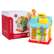 Căsuța interactivă multifuncțională - PUZZLE BUSY HOUSE - 
