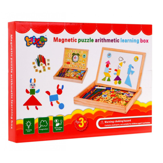 Készségfejlesztő mágneses tábla Inlea4Fun MAGNETIC PUZZLE