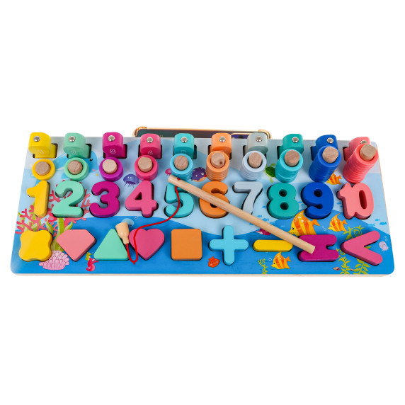 Fa oktató játék 4az1ben Inlea4Fun LOGARTIHM BOARD - Tengeri világ