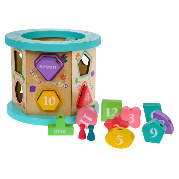 Fa készségfejlesztő kocka 4in1 Inlea4Fun INTELLIGENCE BOX BEADS