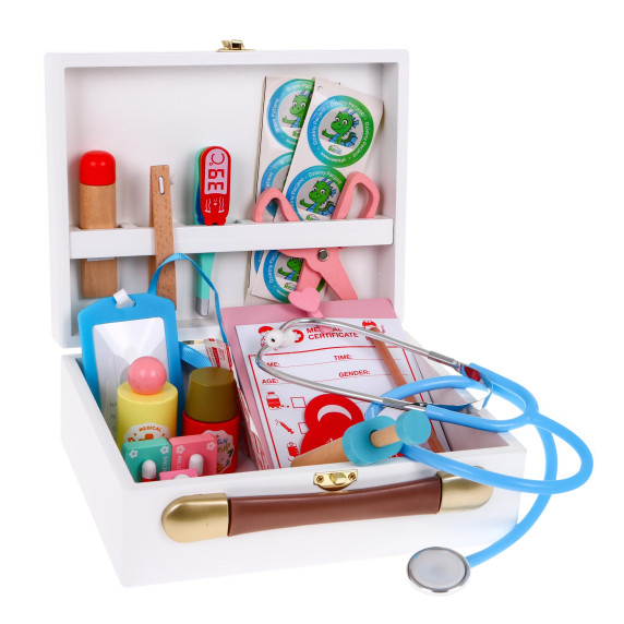 Fa orvosi játékkészlet Inlea4Fun KIDS MEDICAL KIT