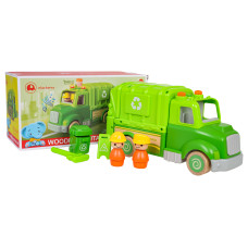 Drevené smetiarske auto s doplnkami WOODEN SANITATION CAR - 