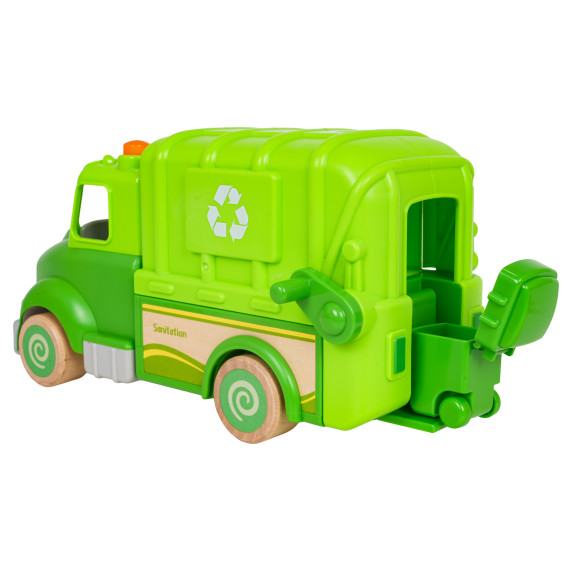 Drevené smetiarske auto s doplnkami WOODEN SANITATION CAR