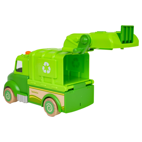 Drevené smetiarske auto s doplnkami WOODEN SANITATION CAR