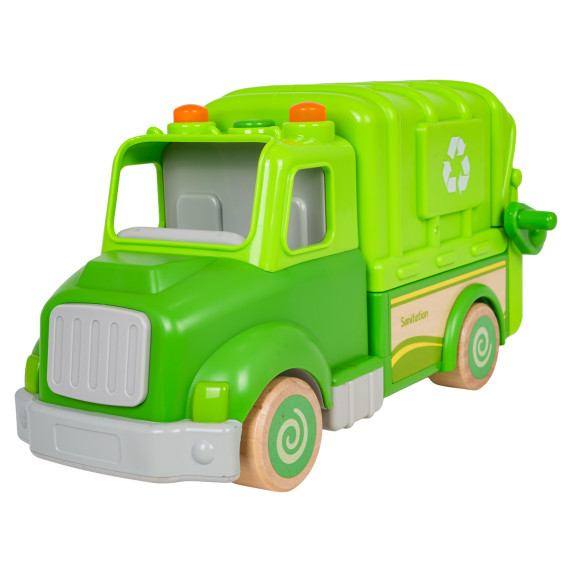 Drevené smetiarske auto s doplnkami WOODEN SANITATION CAR