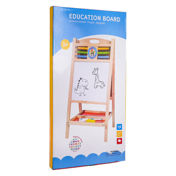 Drevená tabuľa na kreslenie s počítadlom a príslušenstvom EDUCATION BOARD