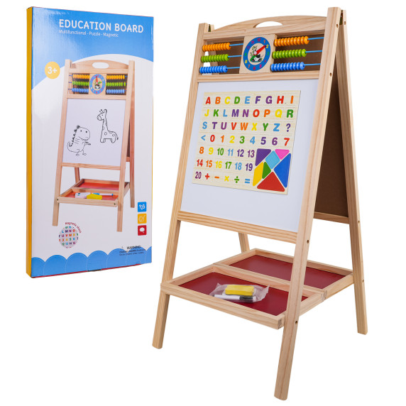 Drevená tabuľa na kreslenie s počítadlom a príslušenstvom EDUCATION BOARD