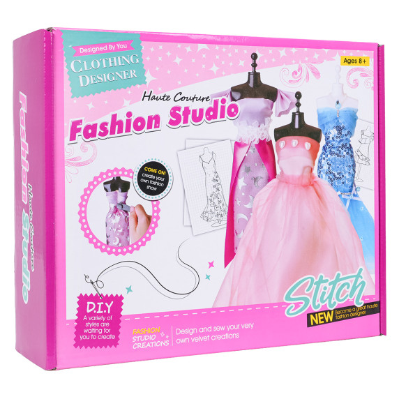 Kis tervezőkészlet babával és kiegészítőkkel CLOTHING DESIGNER - Színes alapanyagok Kis tervezőkészlet babával és kiegészítőkkel CLOTHING DESIGNER - Színes alapanyagok