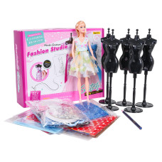 Kis tervezőkészlet babával és kiegészítőkkel CLOTHING DESIGNER - Színes alapanyagok Kis tervezőkészlet babával és kiegészítőkkel CLOTHING DESIGNER - Színes alapanyagok -