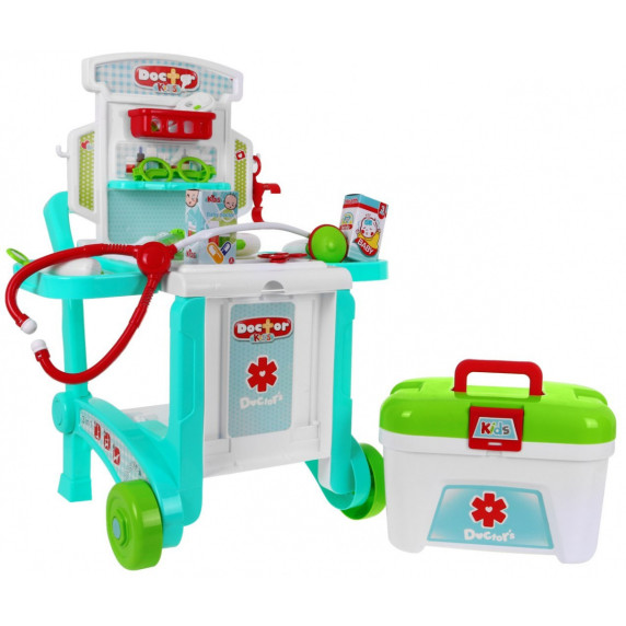 Detský lekársky vozík 3v1 s kufríkom Inlea4Fun LITTLE DOCTOR
