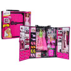 Összecsukható ruhásszekrény babával és kiegészítőkkel ELISA STYLE Összecsukható ruhásszekrény babával és kiegészítőkkel ELISA STYLE -