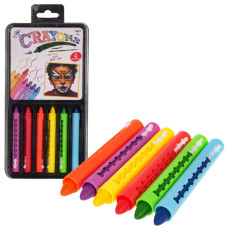 Sada pasteliek na maľovanie na tvár 6 kusov Inlea4Fun CRAYONS - 