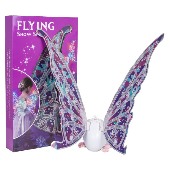 Interaktív, világító pillangószárnyak zenével FLYING SNOW SPIRIT