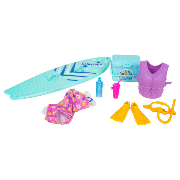 Set de păpuși, Familie în vacanță cu accesorii -  ANLILY COLLECTION