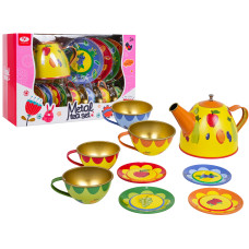 Detská čajová súprava kovová s motívom ovocia 15 prvkov METAL TEA SET - 