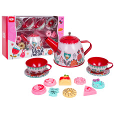 Detská čajová súprava kovová 14 prvkov METAL TEA SET - 