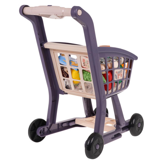 Játék bevásárló kocsi 41 darabos Inlea4Fun HOME SHOPPING CART