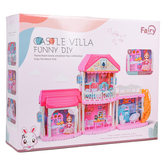 Casă de păpuși cu  accesorii -  CASTLE VILLA