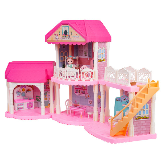 Casă de păpuși cu  accesorii -  CASTLE VILLA